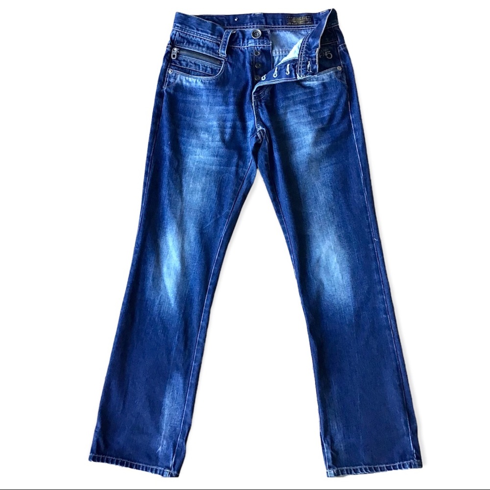 JACK & JONES | Rick Button Fly Jeans 30x32 Dark